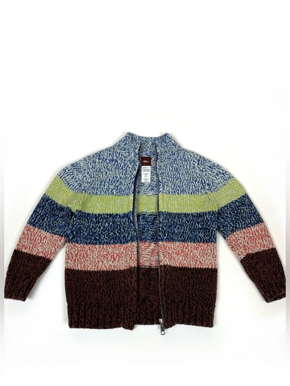 Tea Collection Multicolored Striped Sweater Cardigan Toddler Size XS (2-3)